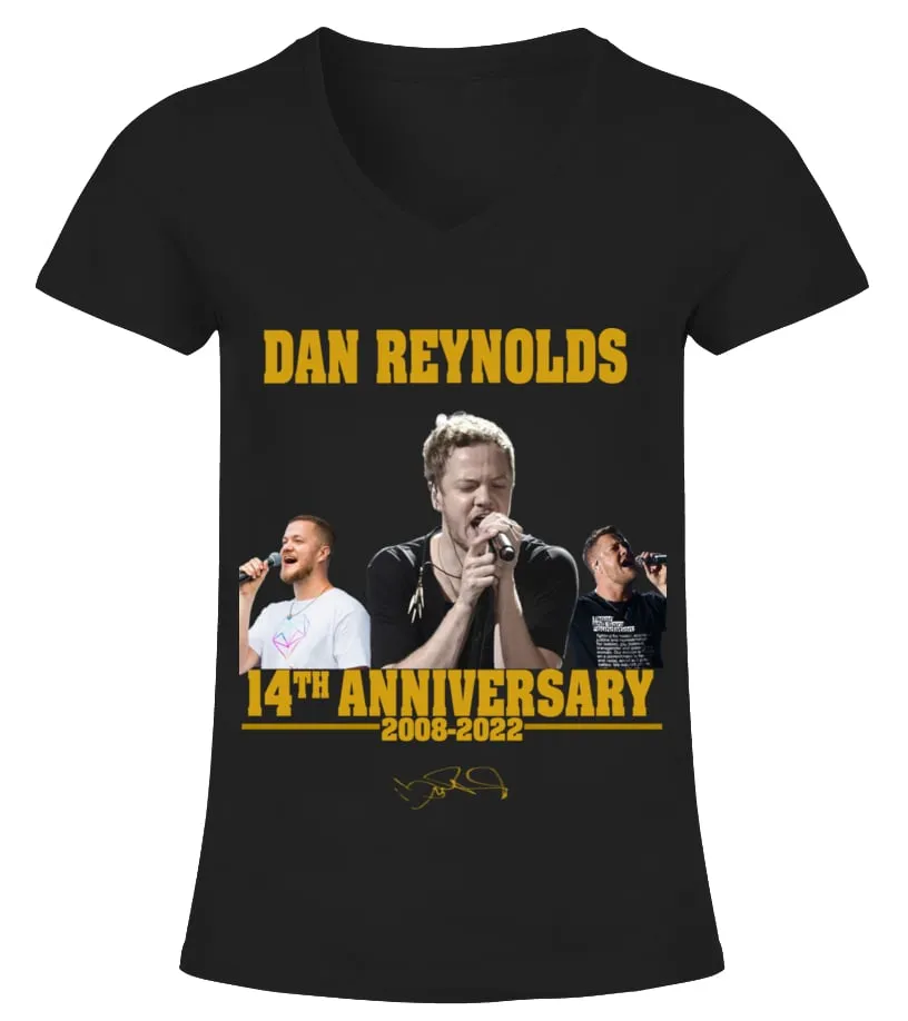 DAN REYNOLDS 14TH ANNIVERSARY CAMISETA CUELLO PICO MUJER