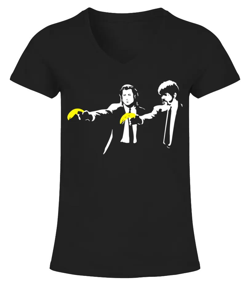 076. Pulp Fiction BK Camiseta cuello pico Mujer