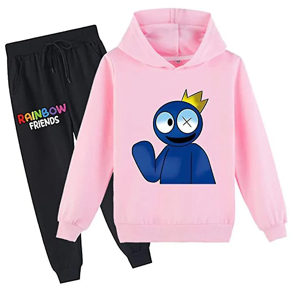 714 AñOS NIñOS ADOLESCENTES RAINBOW FRIENDS TRACKSUIT SET SUDADERA CON CAPUCHA TOPS + PANTALONES TRAJES