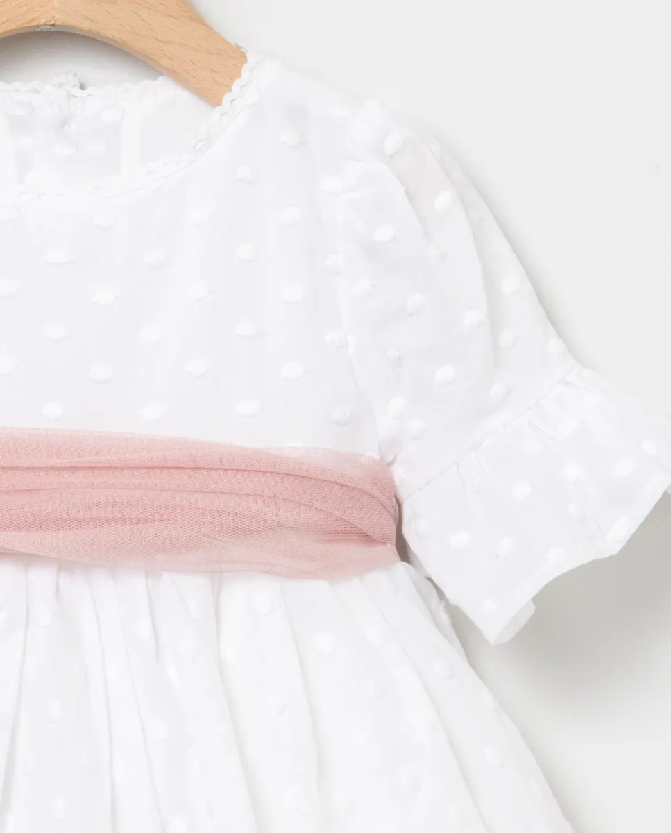 A Vestido niña con braguitas plumeti blanco/ maquillaje R300974