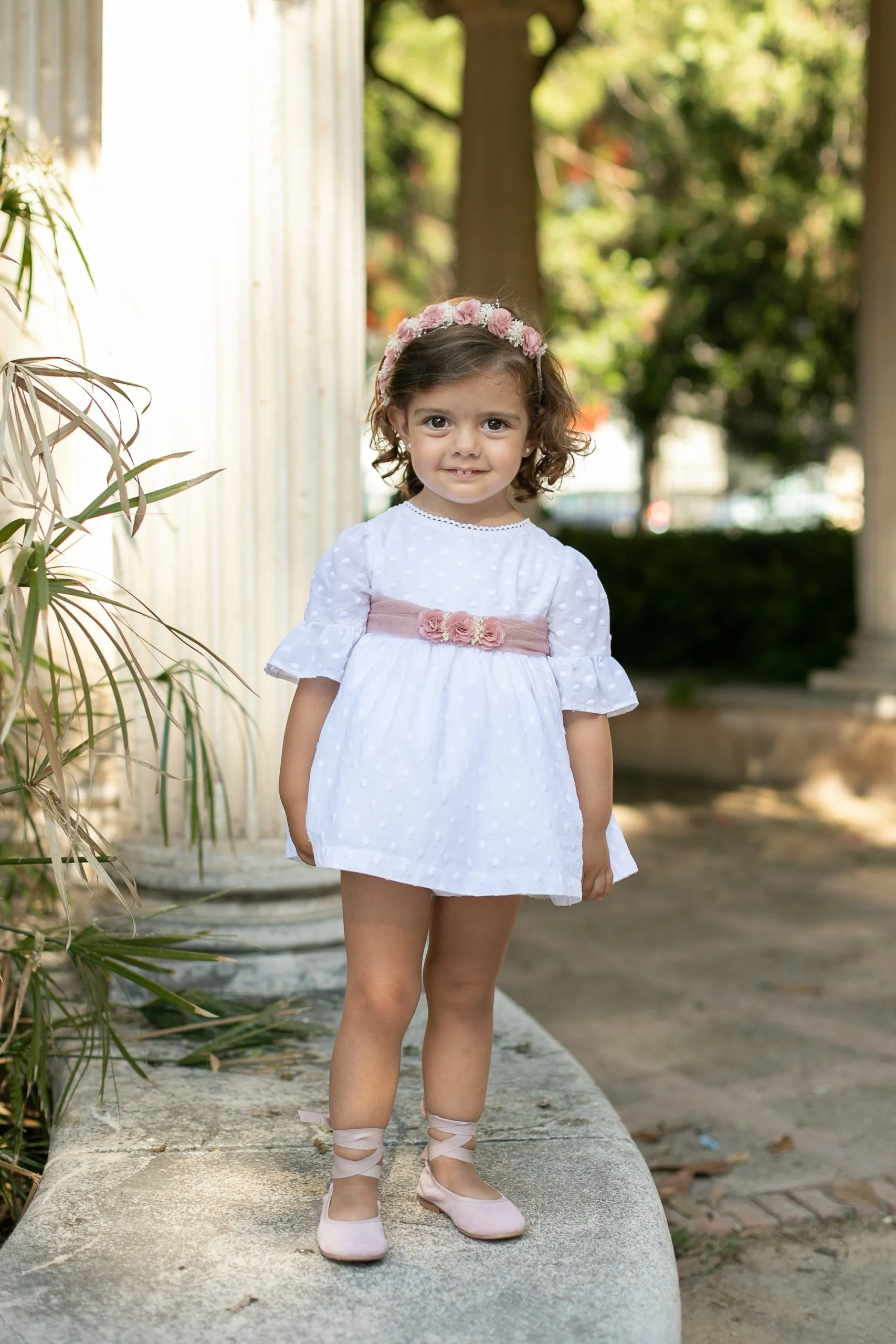 A Vestido niña con braguitas plumeti blanco/ maquillaje R300974