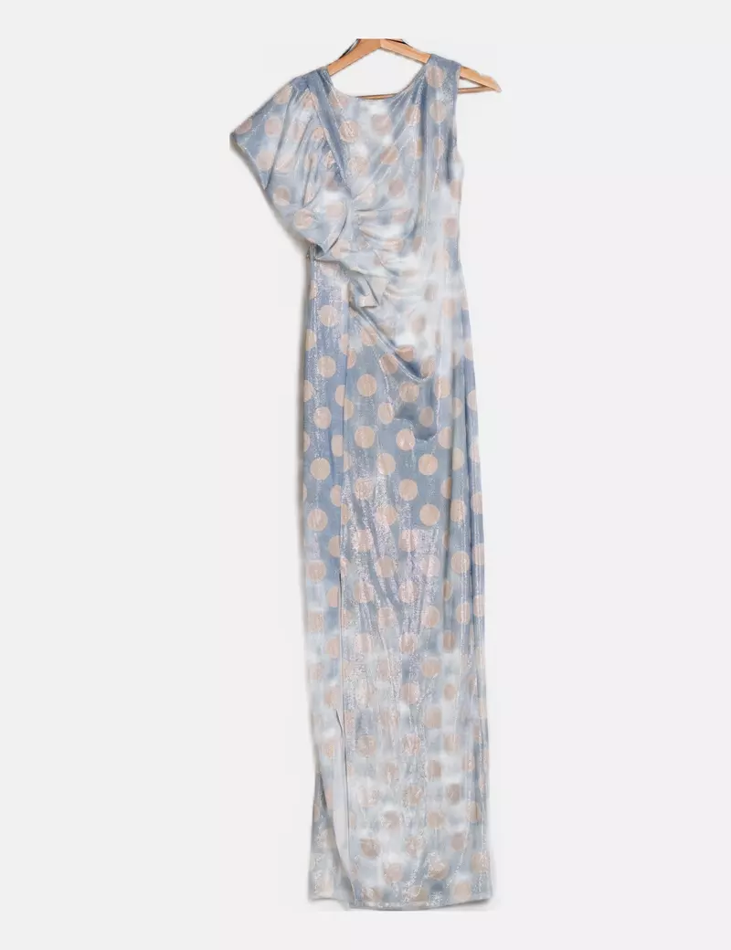 A&m Vestido azul con topos