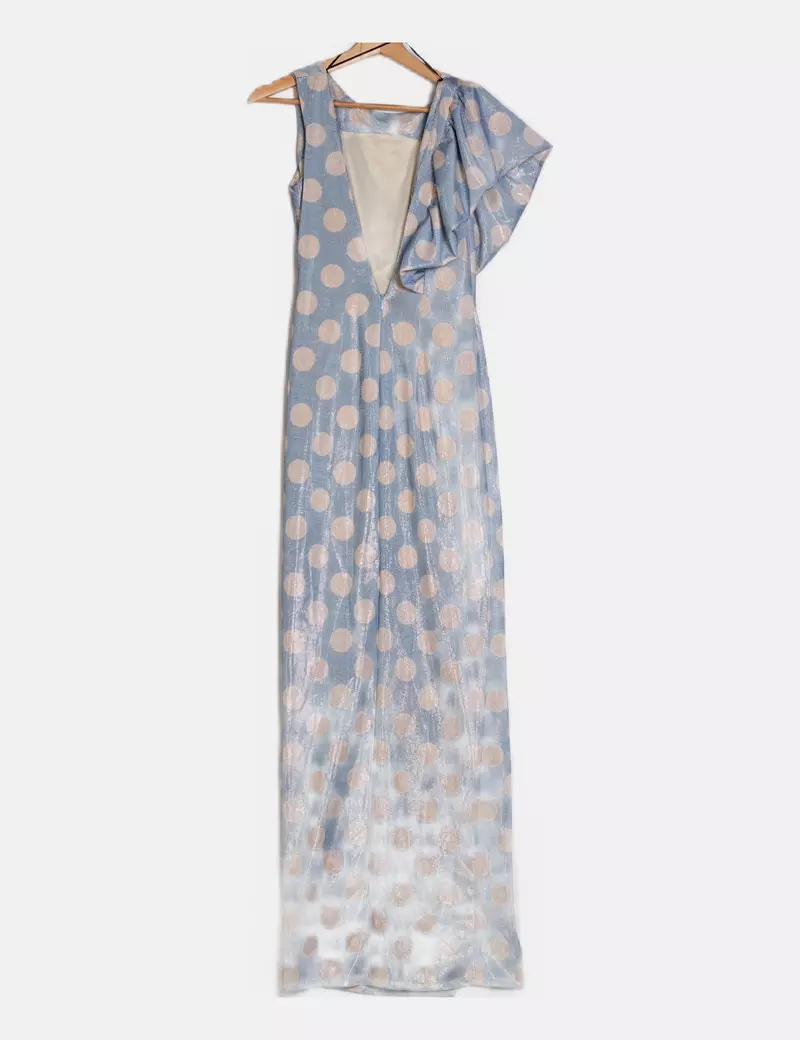 A&m Vestido azul con topos