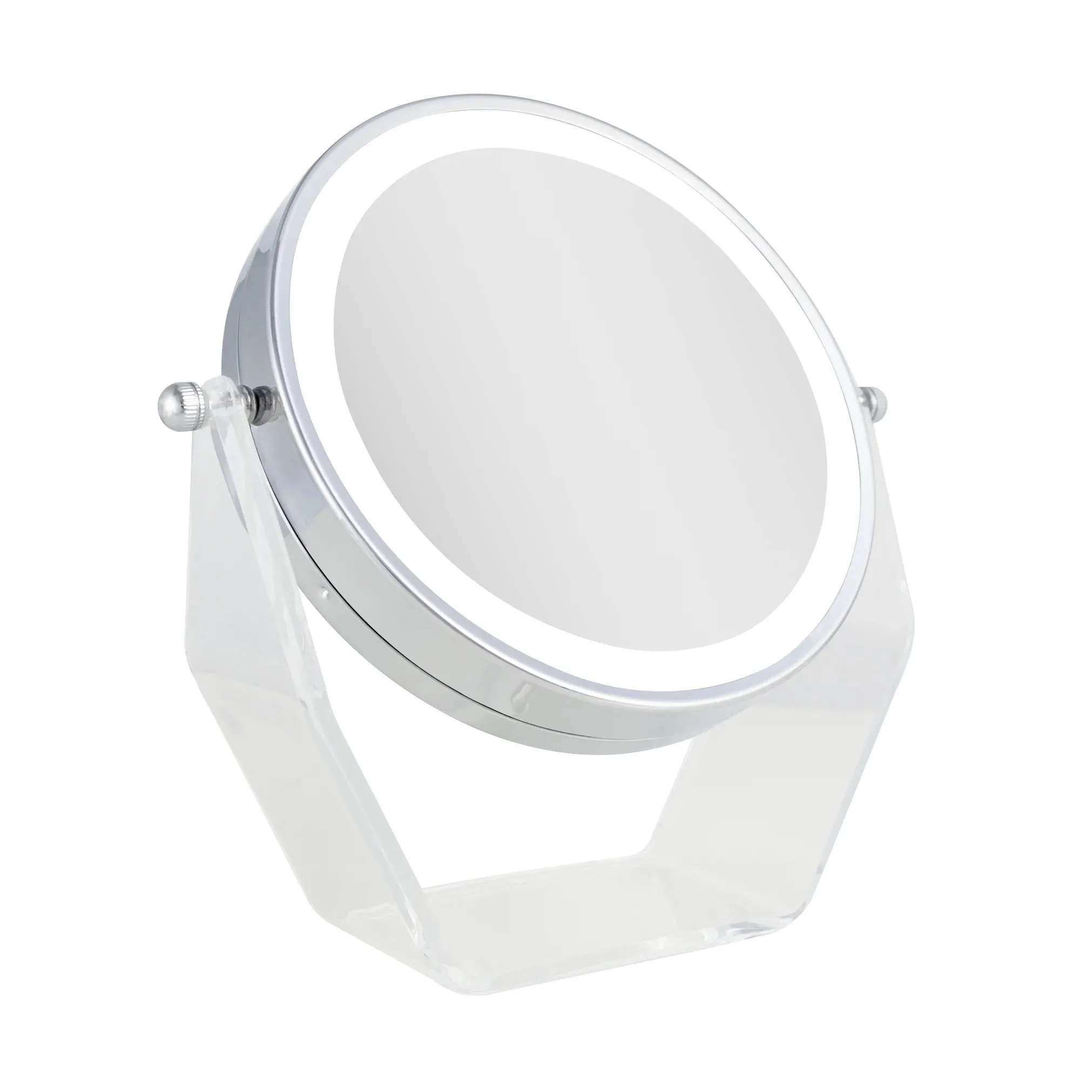 Acrilic stand with LED 1x/8x Satin Nickel Head