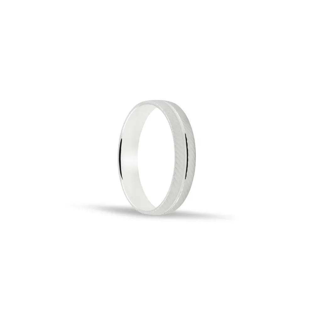 Alianza de oro 18k de 4 mm acabado mate