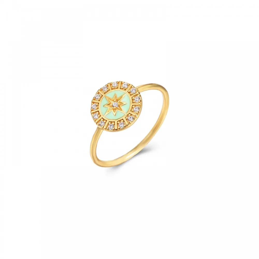 Anillo Glow Mint Oro