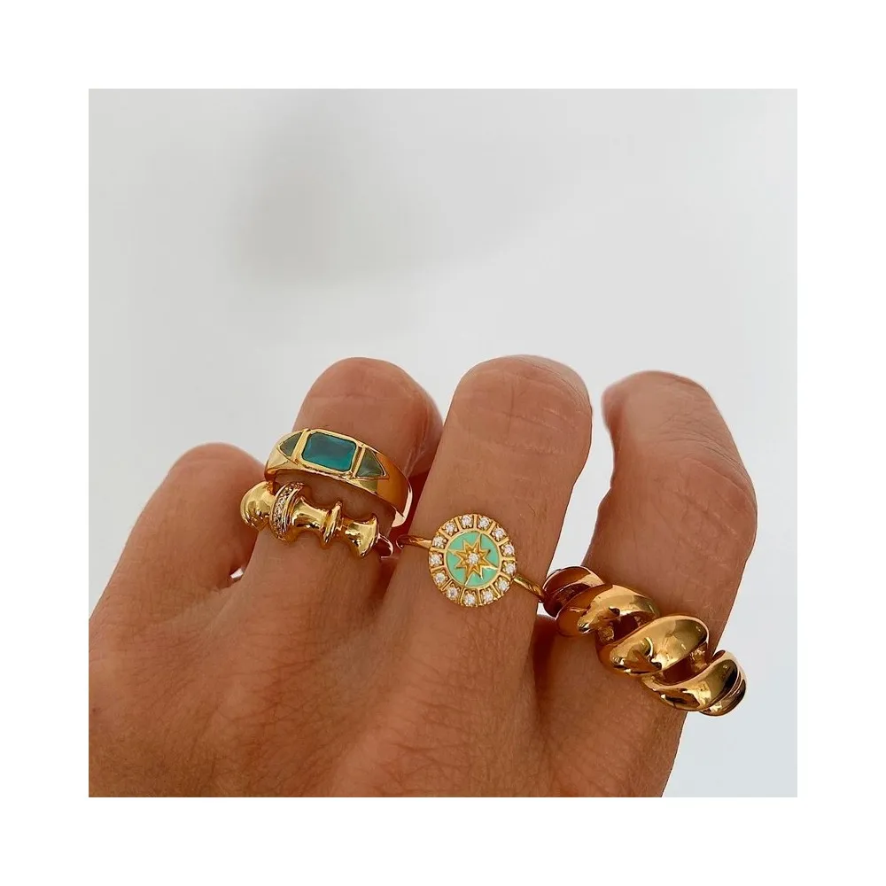 Anillo Glow Mint Oro