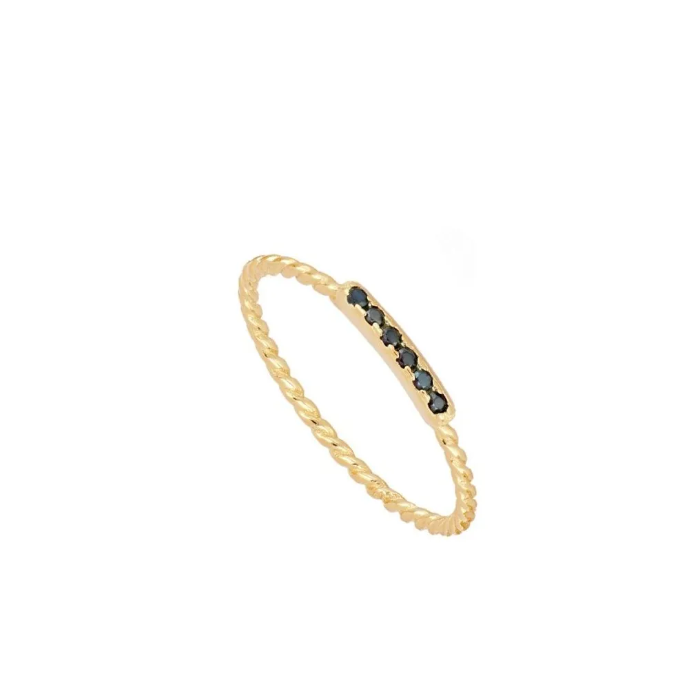 Anillo Rene Negro Oro