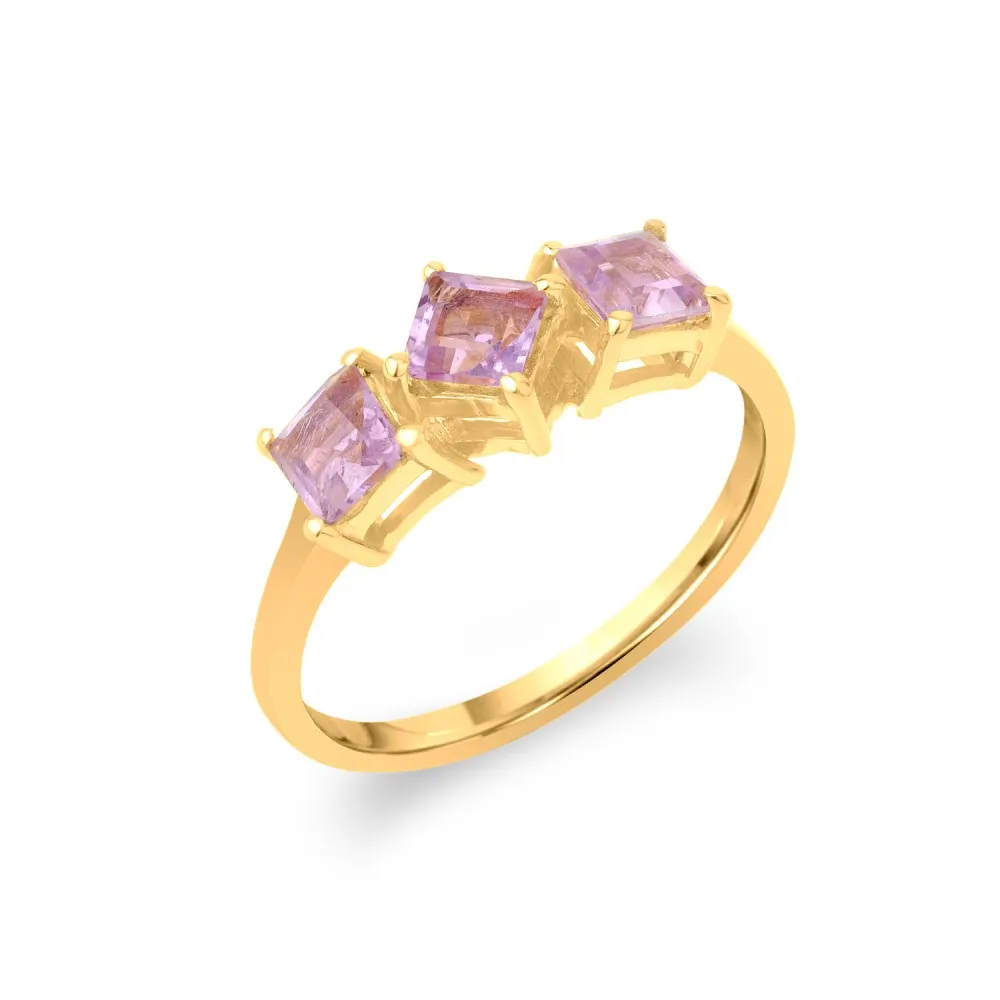 Anillo Vivien Amatista Oro