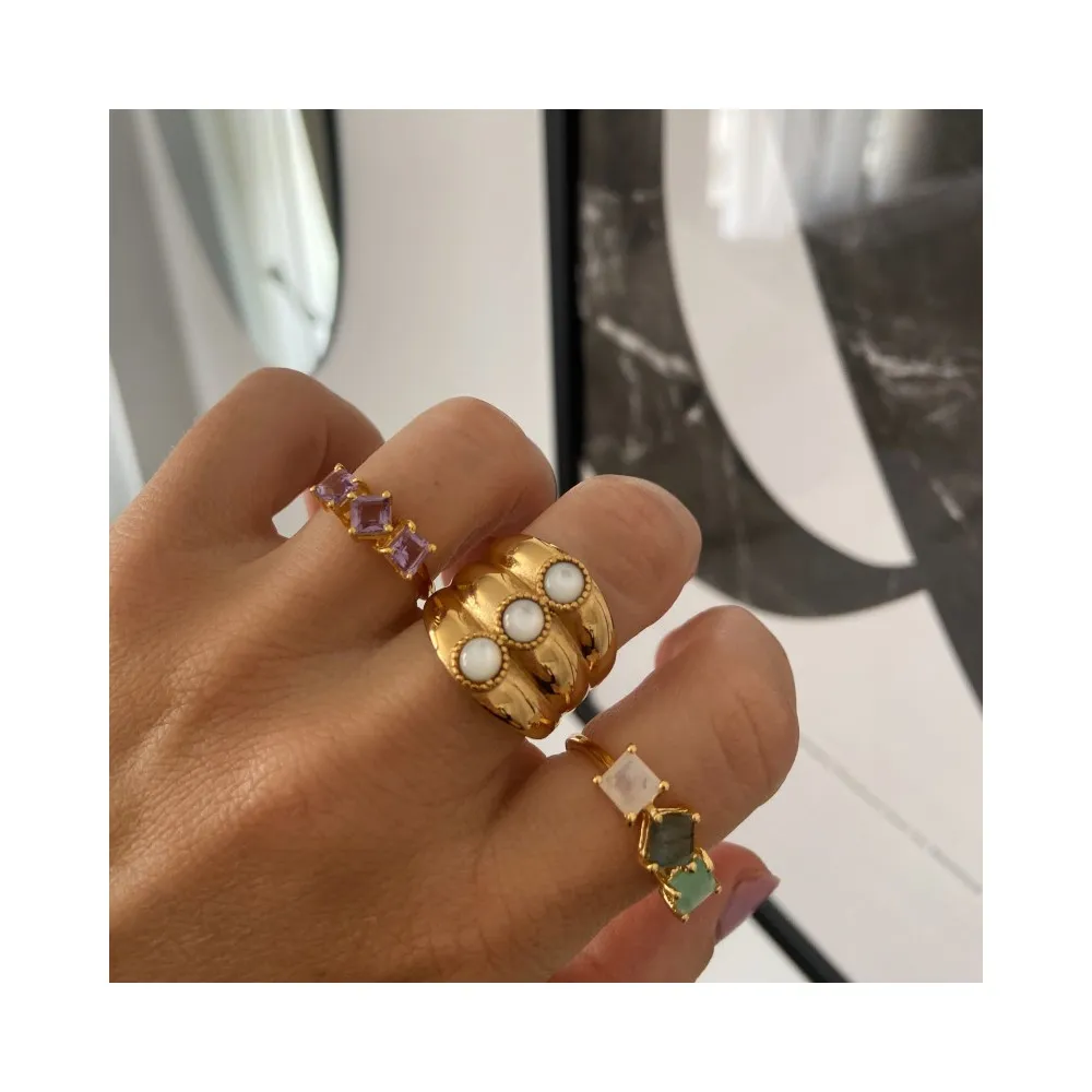 Anillo Vivien Amatista Oro