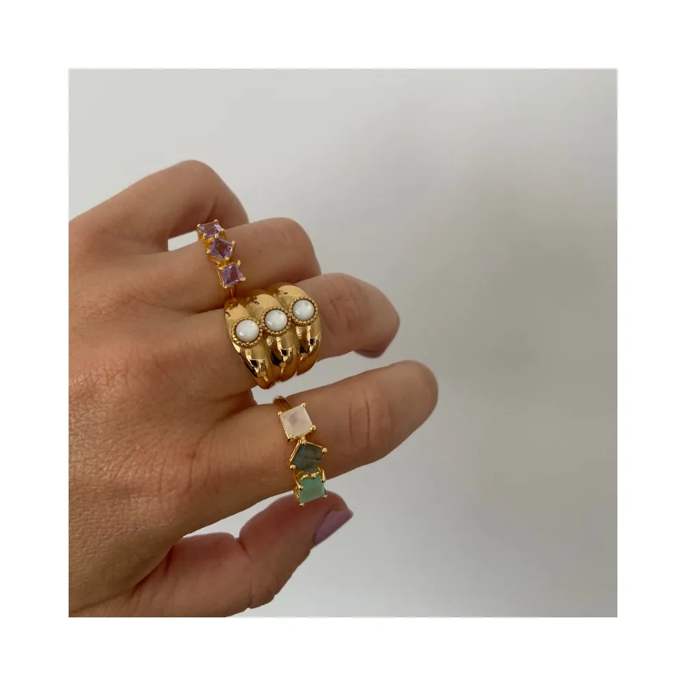 Anillo Vivien Amatista Oro