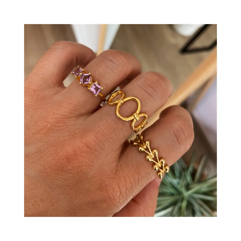 Anillo Vivien Amatista Oro
