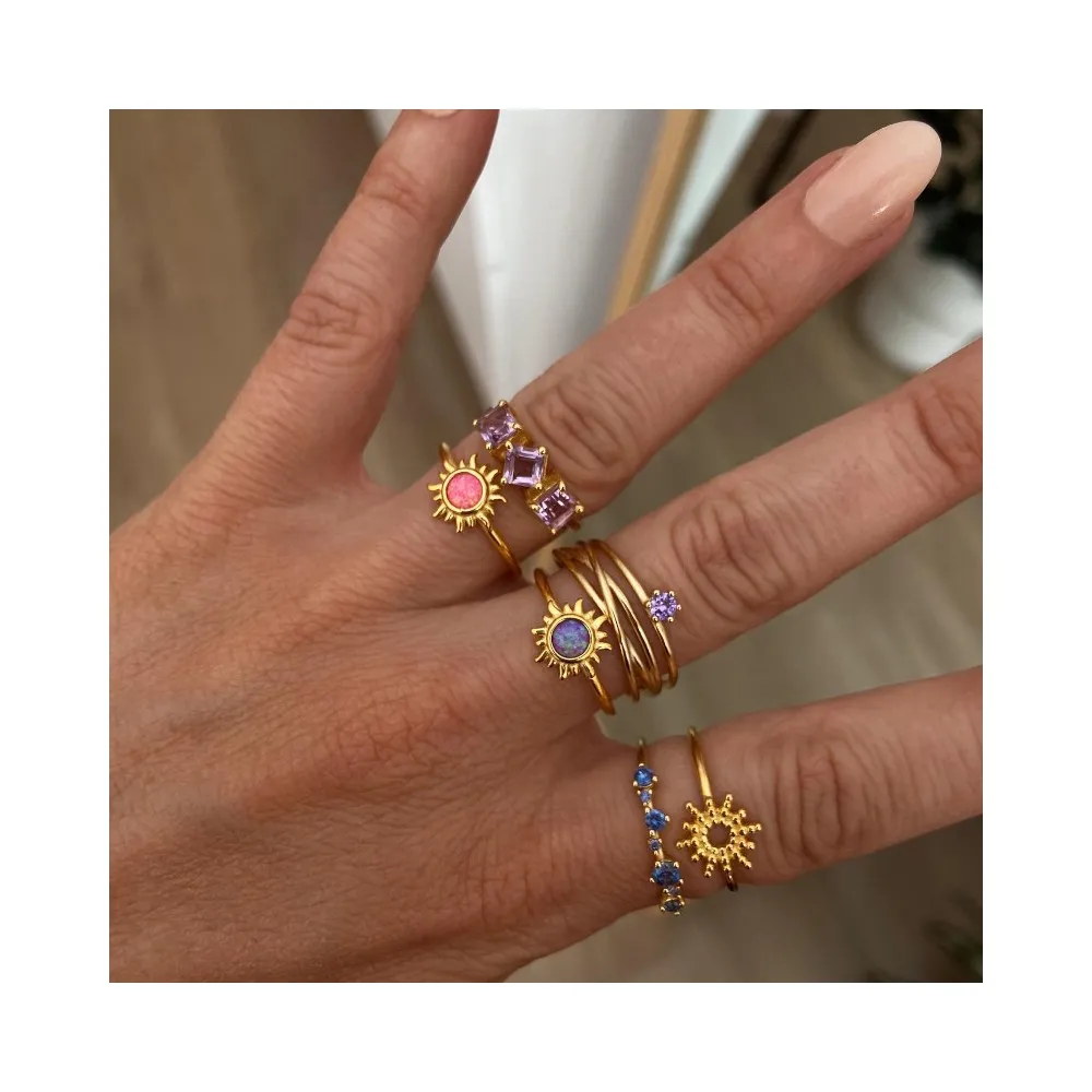Anillo Vivien Amatista Oro