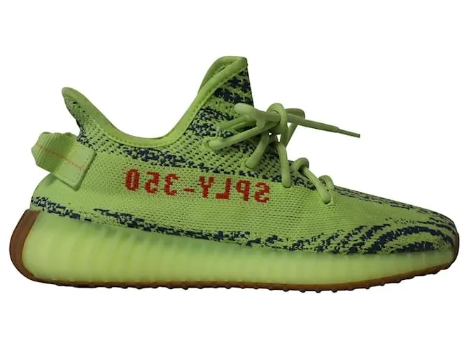 Autre Marque ADIDAS YEEZY BOOST 350 V2 en poliéster amarillo neón semicongelado 