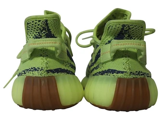Autre Marque ADIDAS YEEZY BOOST 350 V2 en poliéster amarillo neón semicongelado 