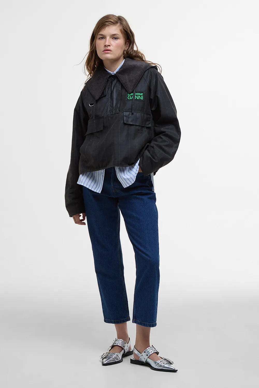 Barbour Chaqueta Barbour x GANNI Tartan Wax