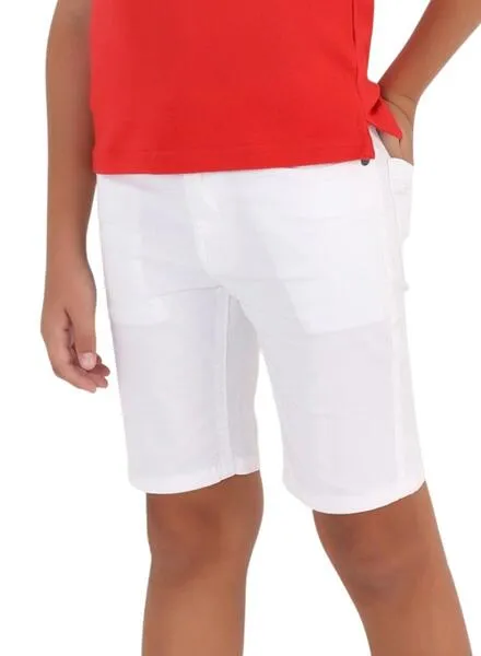 Bermuda Mayoral Basic Blanco para Niño