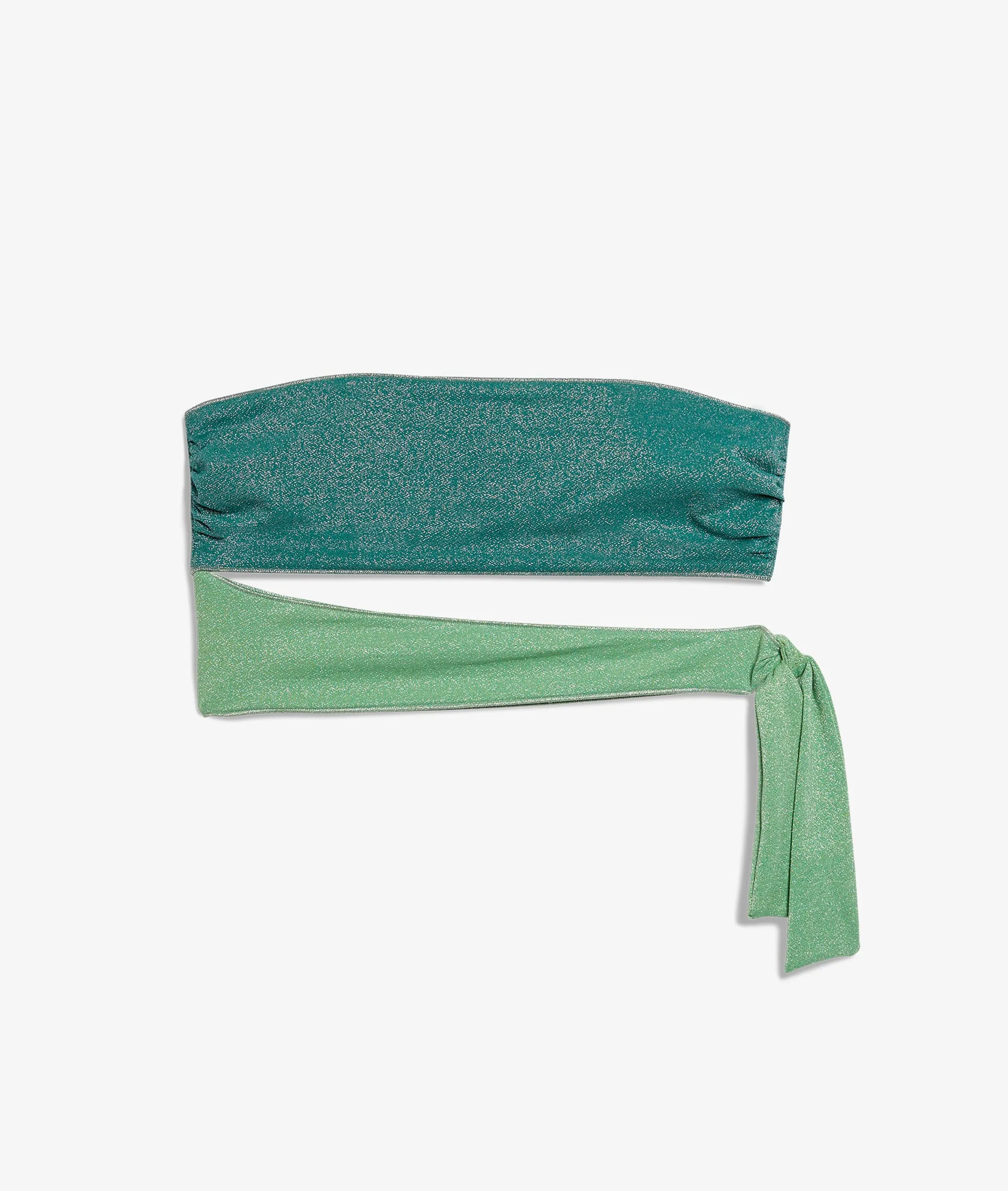 BIKINI BANDEAU, TEJIDO IRIDISCENTE BOREAL VERT  ETAM