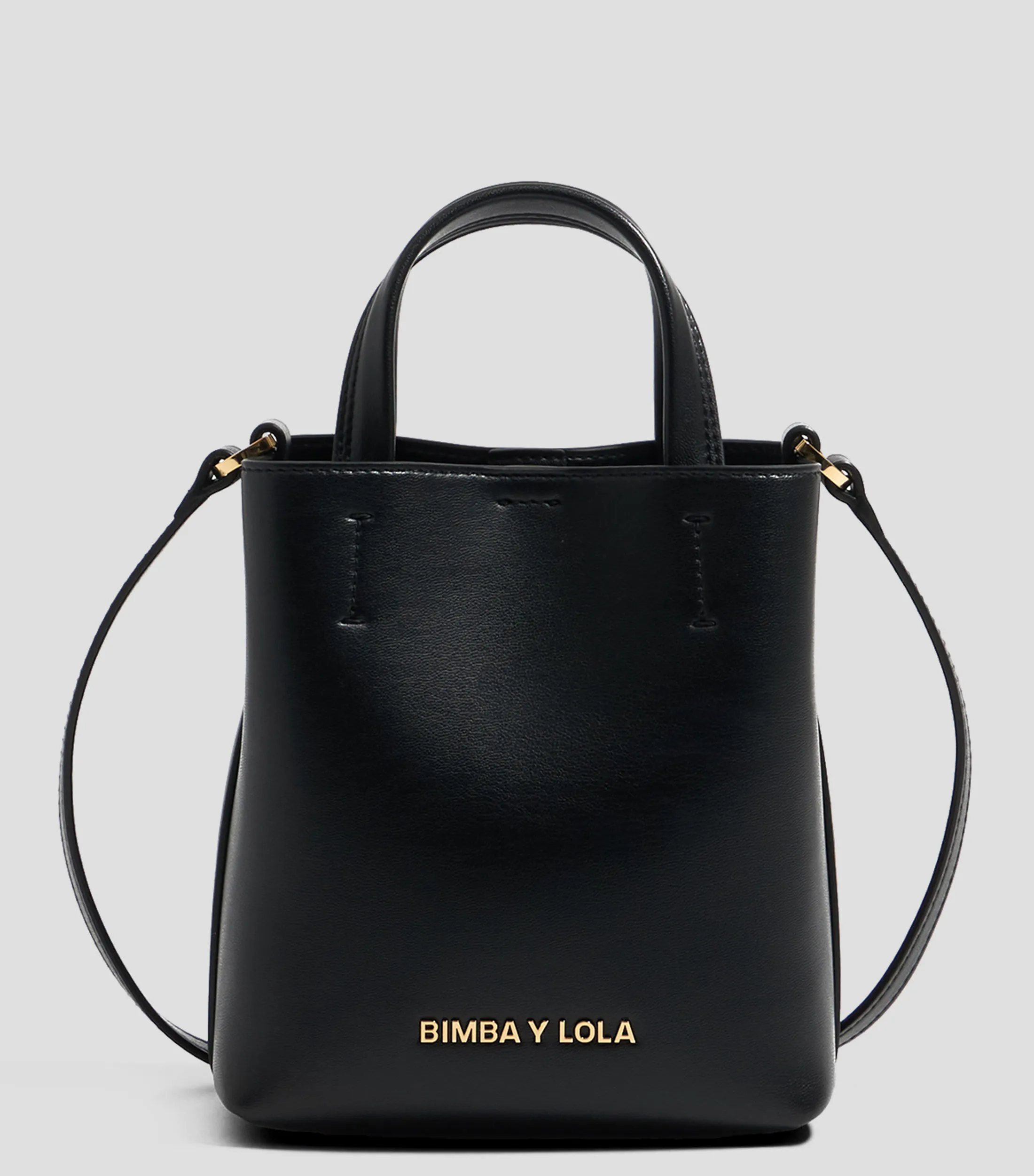 Bimba y Lola Bolso mini tote negro en piel Chihuahua Mujer