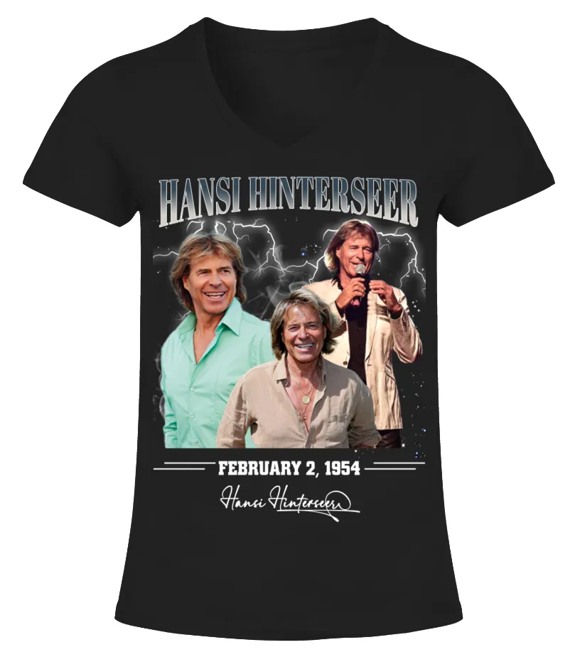 Birthday Hansi Hinterseer Camiseta cuello pico Mujer