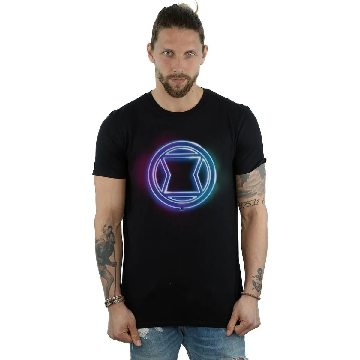 Black Widow Neon Logo