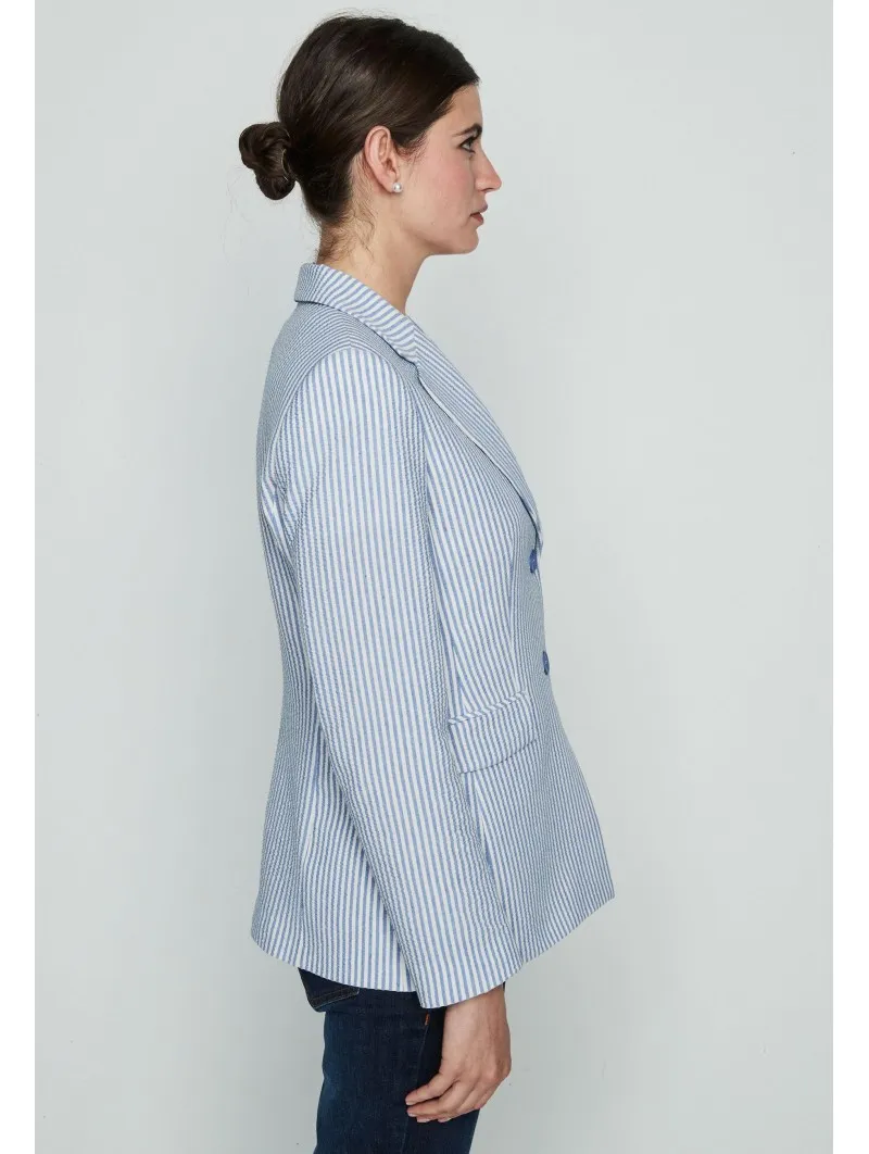Blazer tejido de rayas