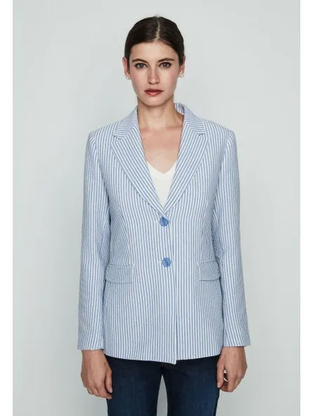 Blazer tejido de rayas