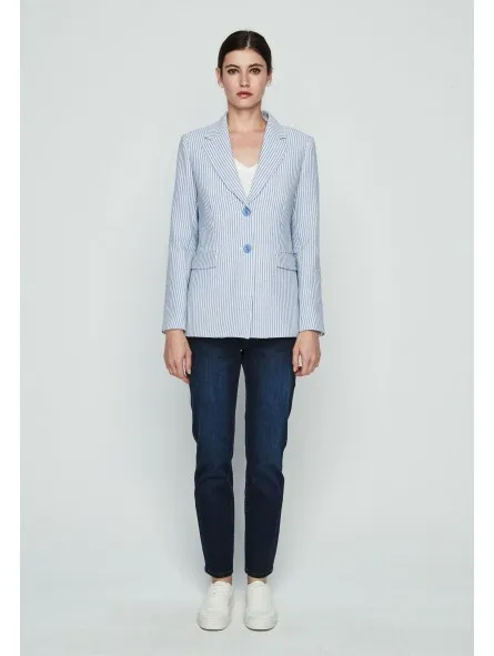 Blazer tejido de rayas