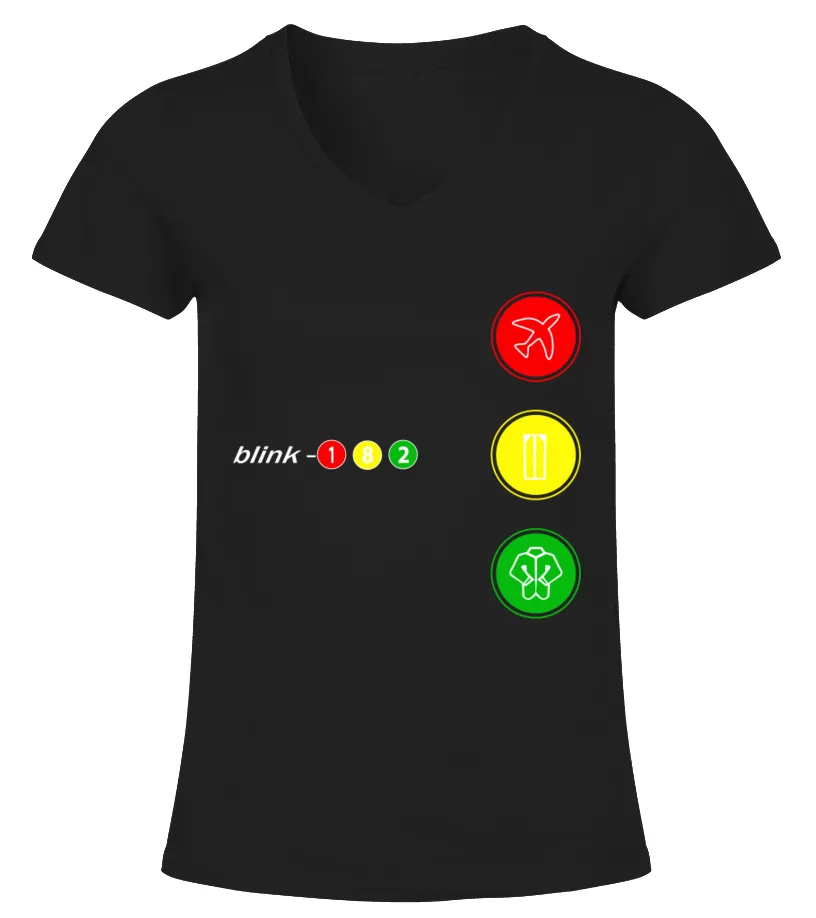 Blink 182 12 BK Camiseta cuello pico Mujer