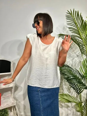 Blusa Trabilla CARENY Blanco
