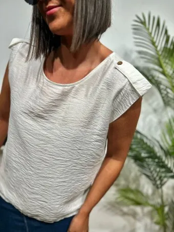 Blusa Trabilla CARENY Blanco