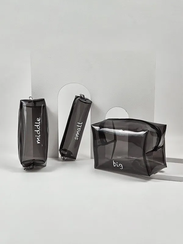Bolsa de maquillaje transparente simple