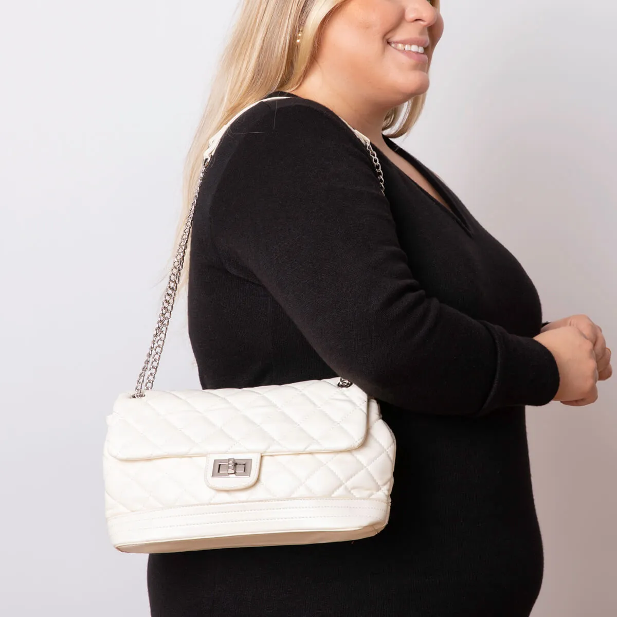 BOLSO ACOLCHADO JANIS  BLANCO
