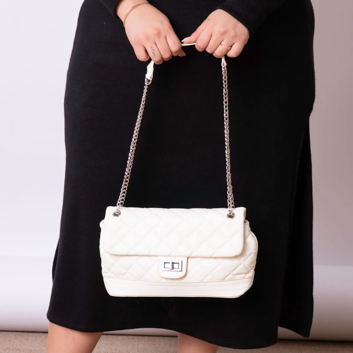 BOLSO ACOLCHADO JANIS  BLANCO