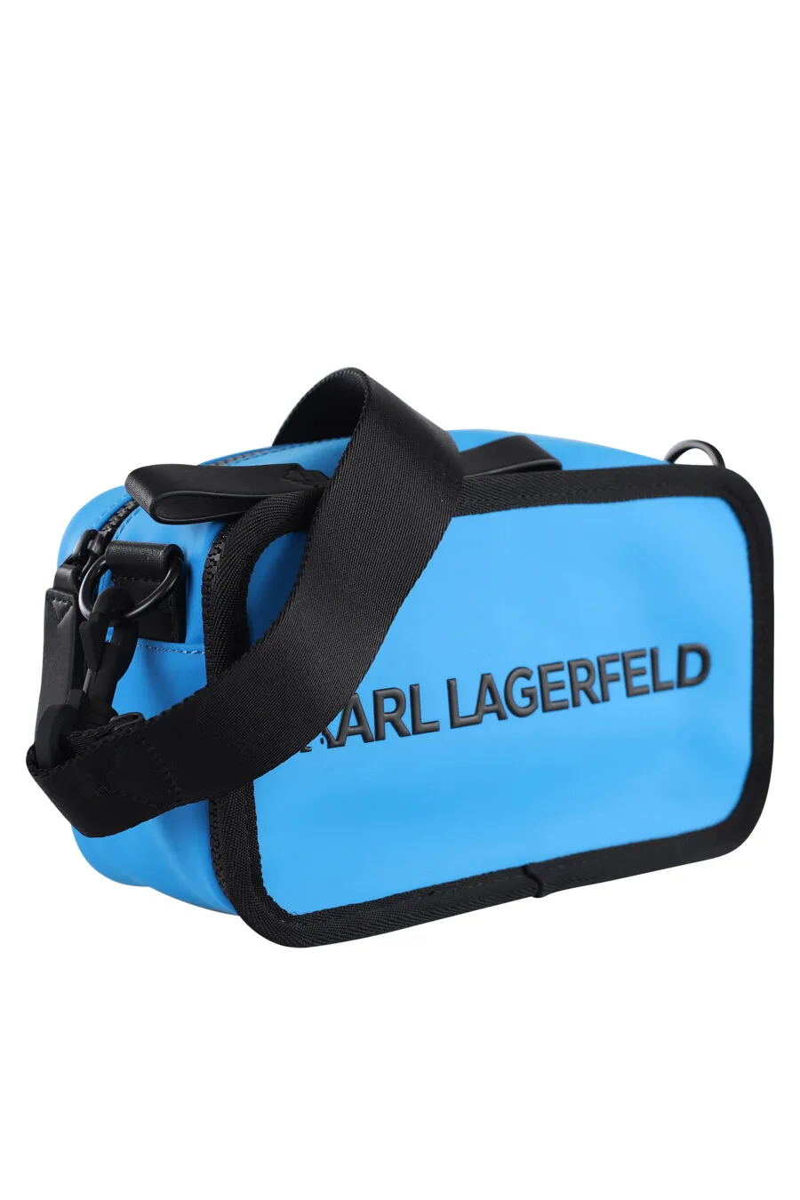 Bolso bandolera azul mini con logo