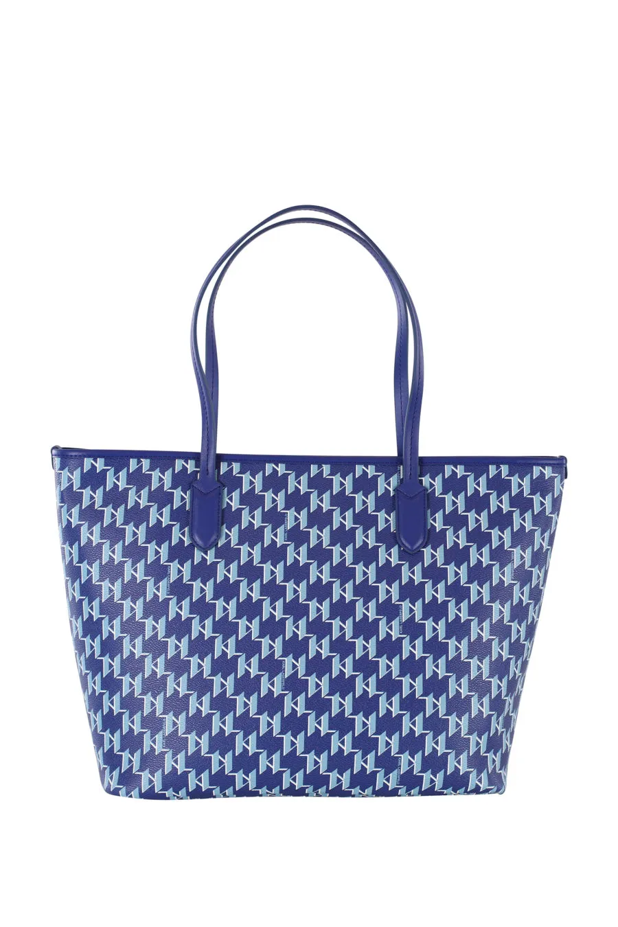 Bolso shopper azul con logotipo