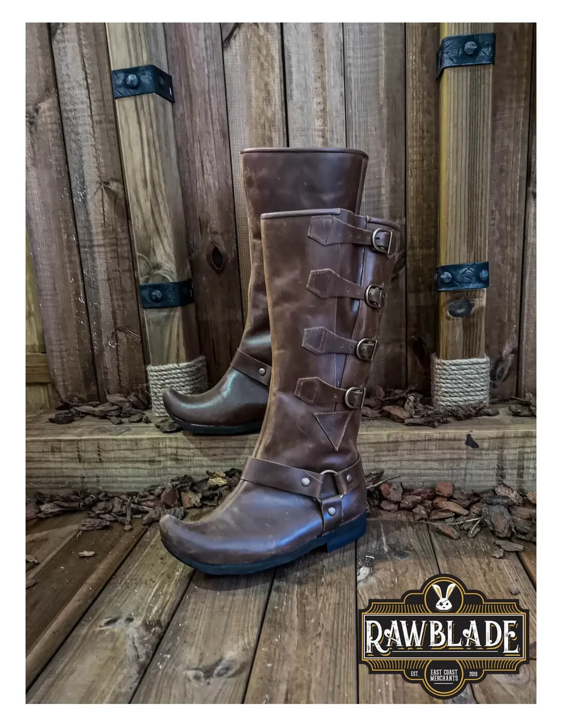 BOTAS MEDIEVALES JAREK DE CABALLERíA  MARRONES