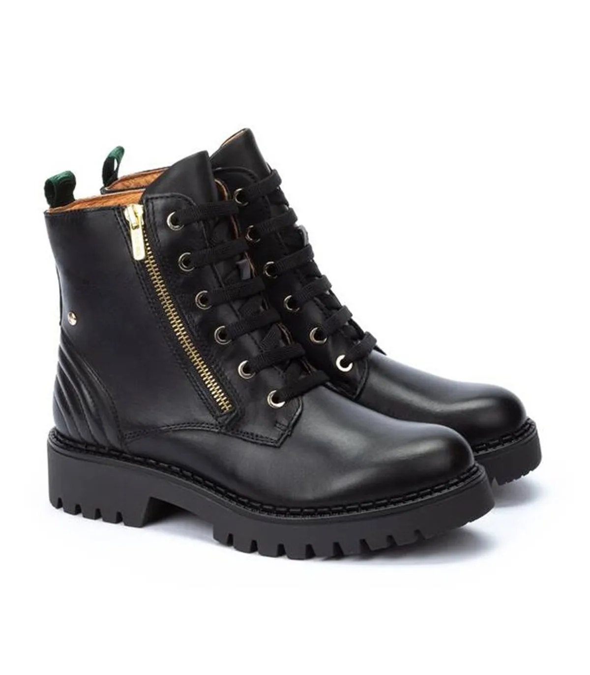 BOTINES MUJER ESTILO BIKER NEGRO