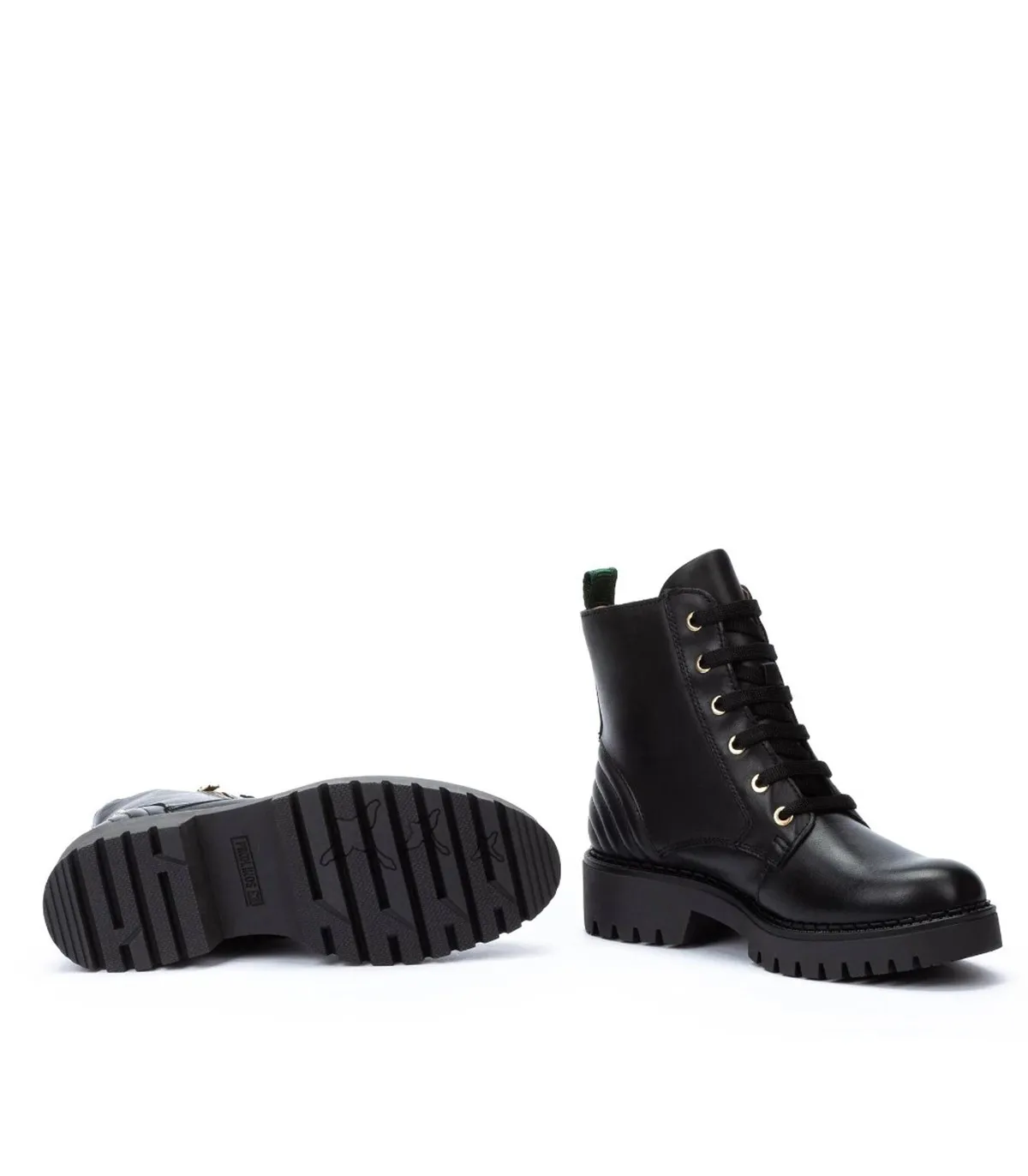 BOTINES MUJER ESTILO BIKER NEGRO