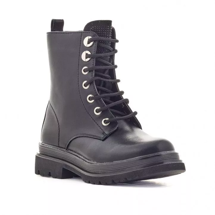Botines QUETS! estilo militar y lengüeta con brillanetes