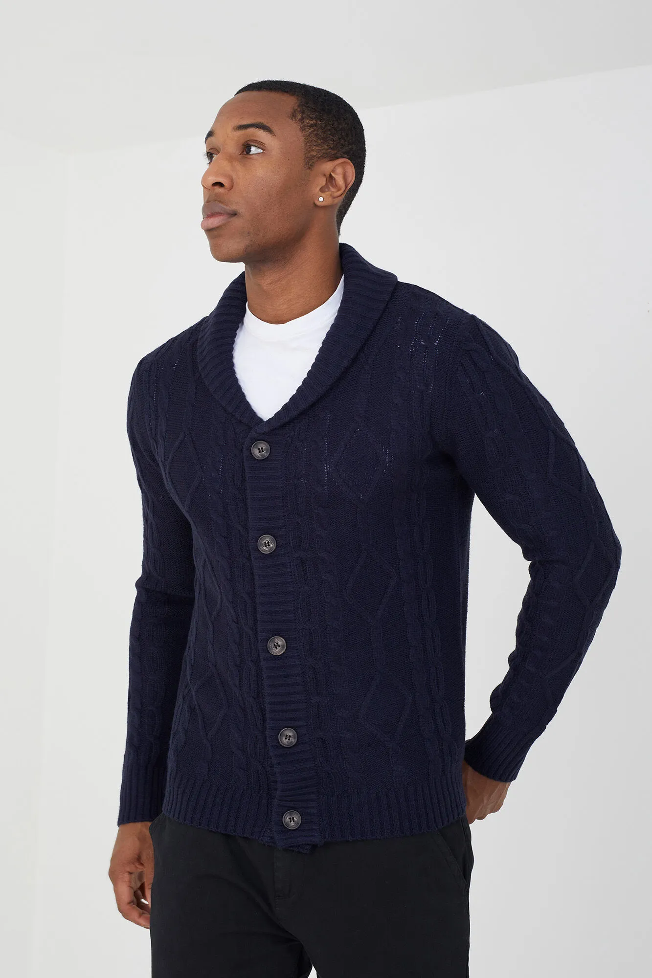 Brave Soul Chaqueta de punto con ochos