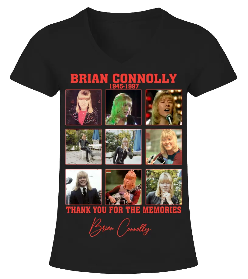 BRIAN CONNOLLY 19451997 CAMISETA CUELLO PICO MUJER