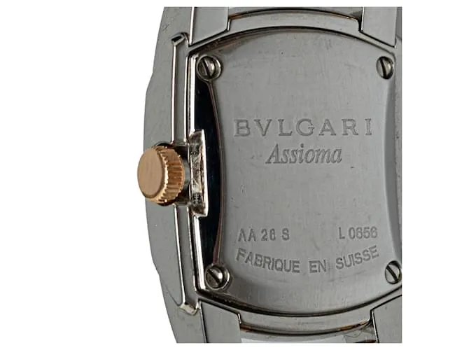 Bulgari Plata Bvlgari Cuarzo 18Reloj Assioma K de oro rosa y acero inoxidable 
