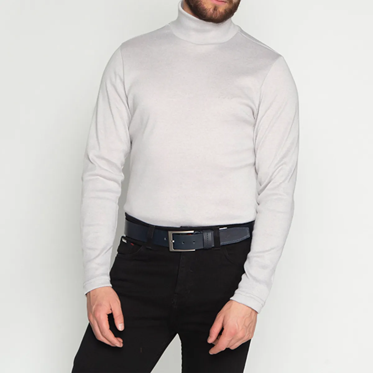 Buzo knz Tejido Cuello Alto Wine