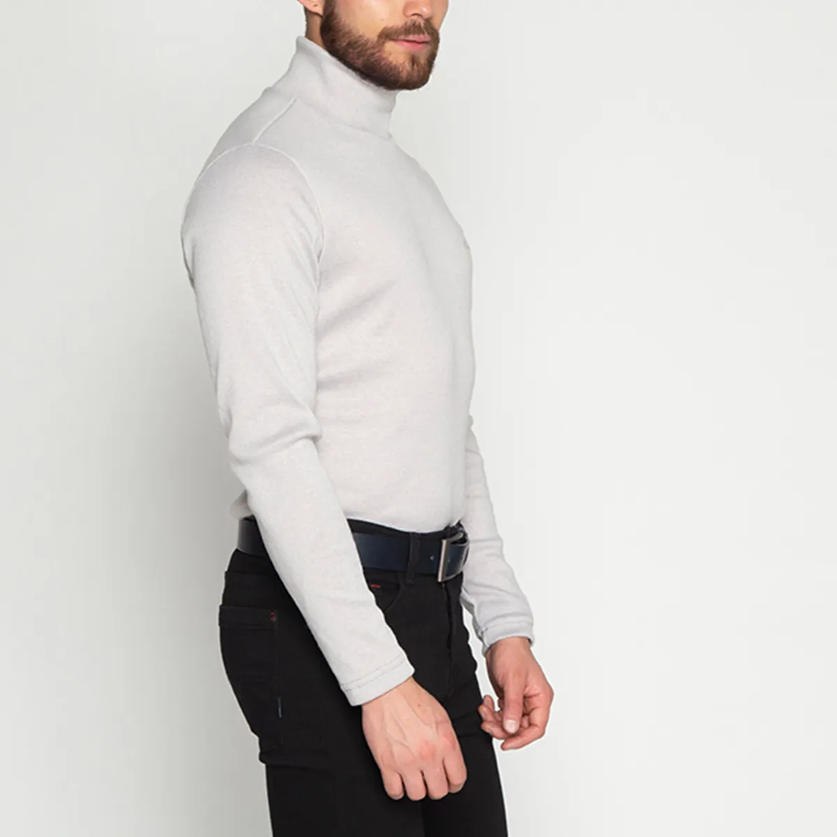Buzo knz Tejido Cuello Alto Wine