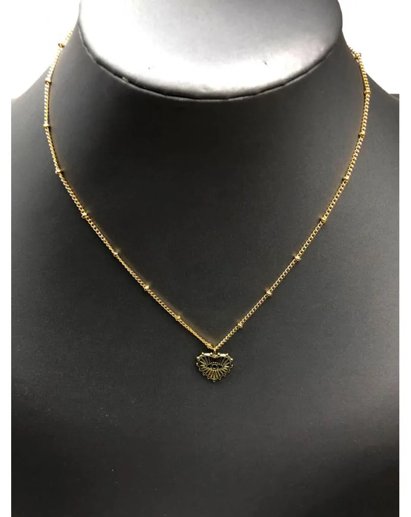 CADENITAS DORADAS CON AMOROSO CORAZON PARA LUCIR ESCOTE