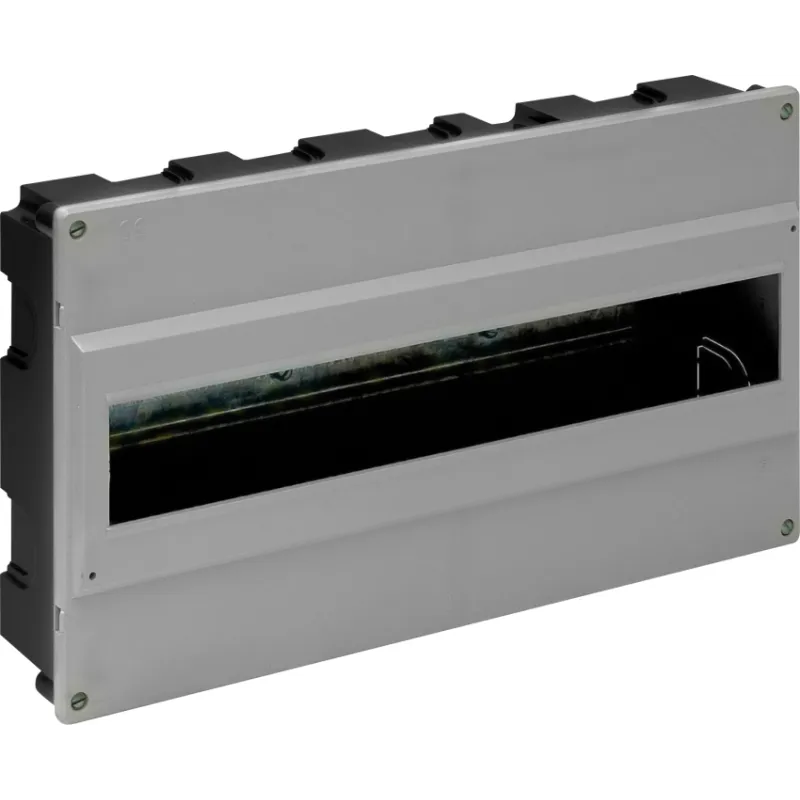 Caja de distribución de empotrar de 18 elementos tapa color gris para empotrar 348 x 188 x 55 mm Solera