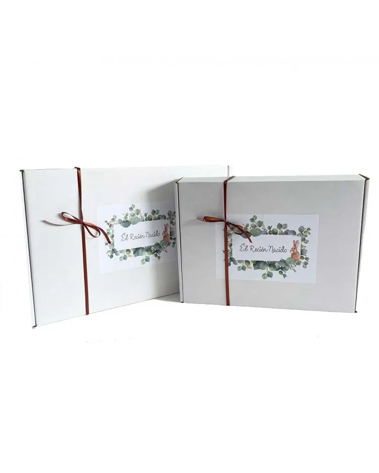 Caja ecológica blanca personalizada GRANDE