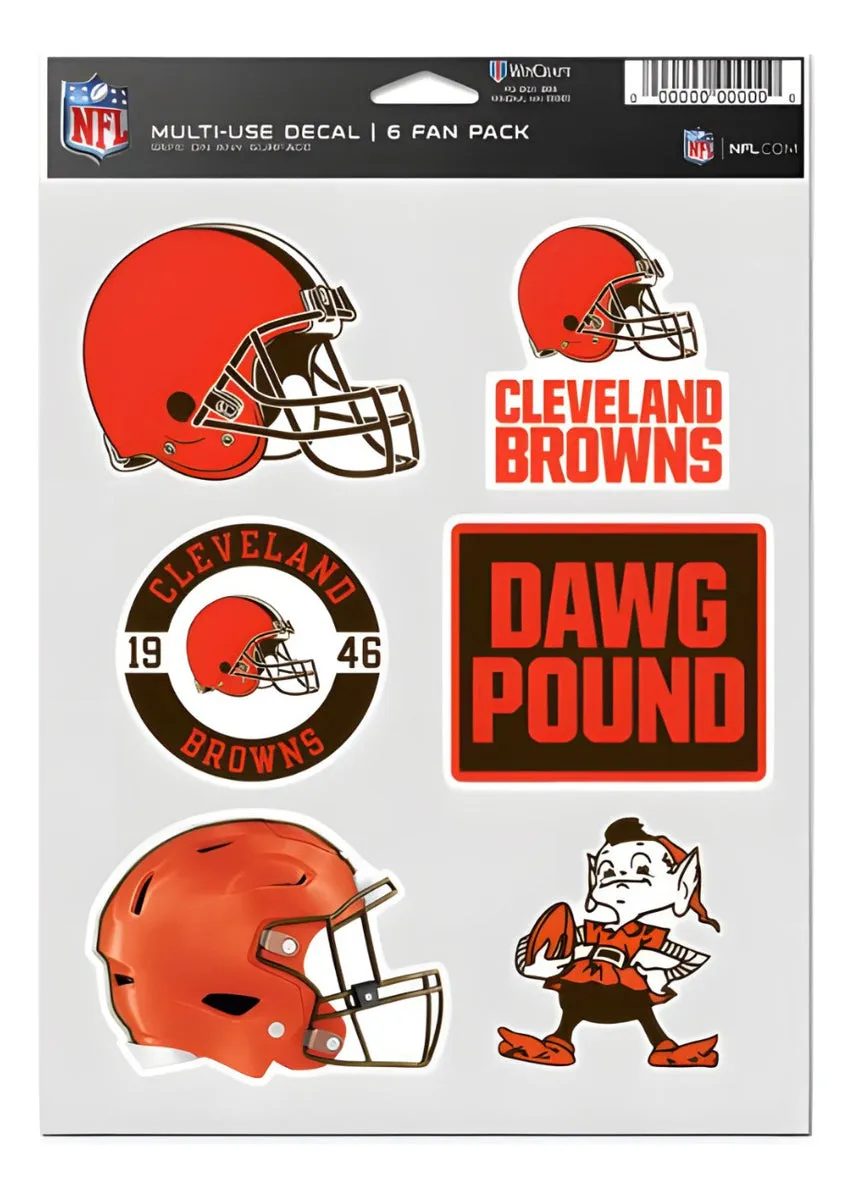 Calcomanía Set Multiuso 6pk Browns Wc