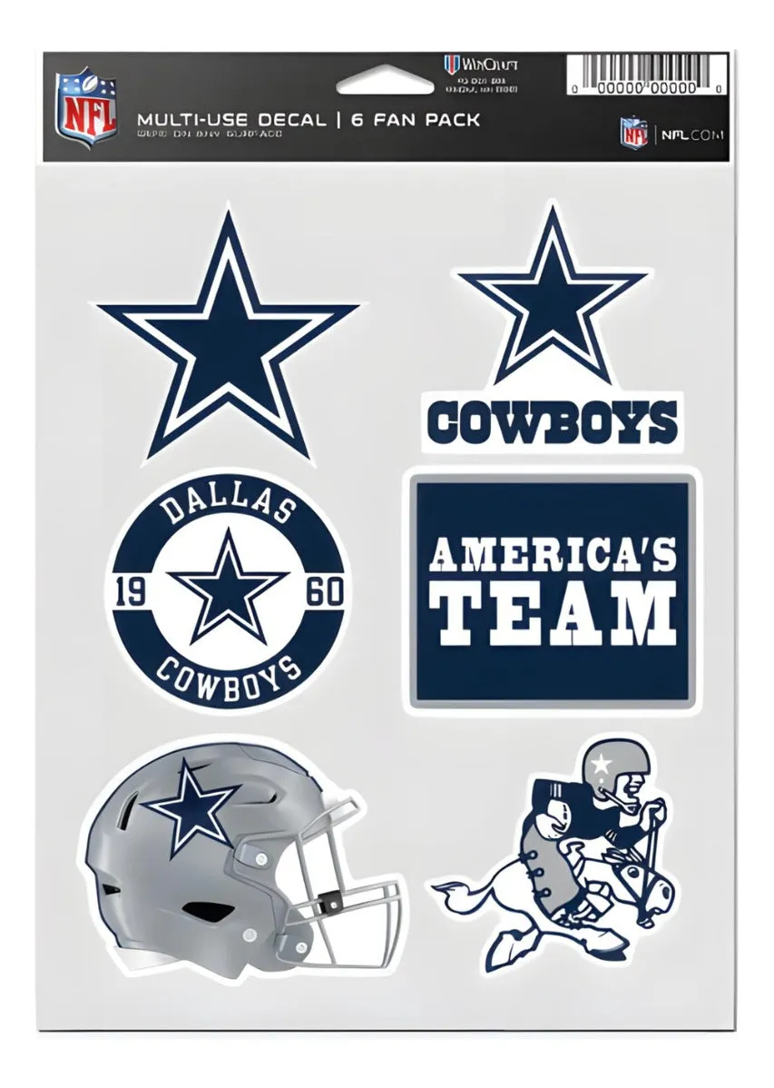 Calcomanía Set Multiuso 6pk Cowboys Wc